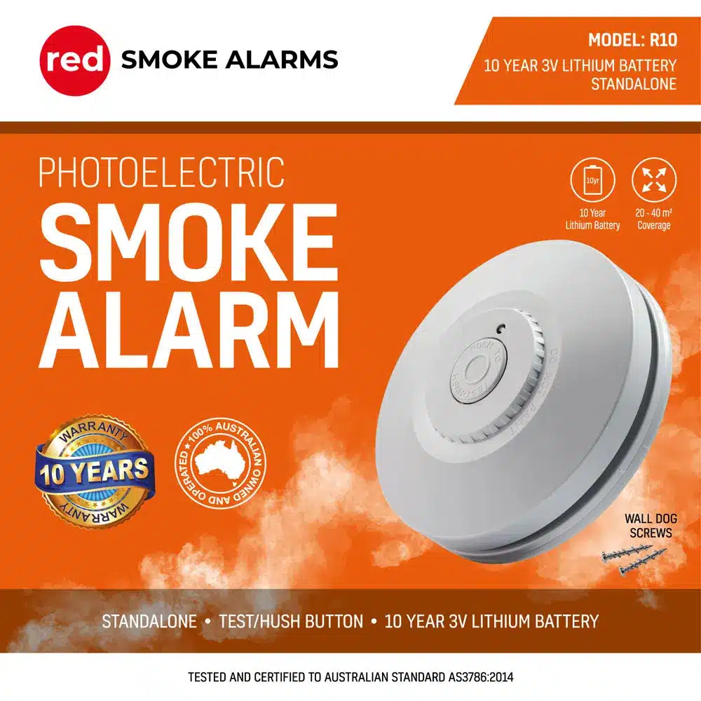RED R10 Photoelectric Smoke Alarm 10 Year Battery Stand-Alone 5 RED R10 Photoelectric Smoke Alarm 10 Year Battery Stand-Alone - Image 4