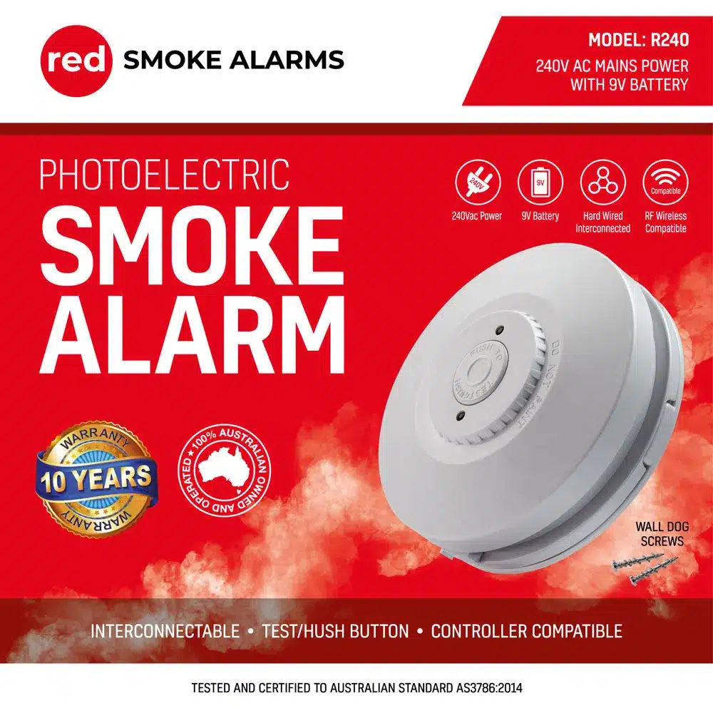 RED R240 Photoelectric Smoke Alarm 240v with 9v Battery Back-Up 6 RED R240 Photoelectric Smoke Alarm 240v with 9v Battery Back-Up - Image 5